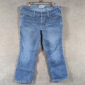 Ariat REAL Denim Womens 34R Mid Rise Bootcut Jeans Medium Wash